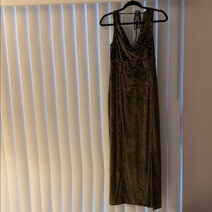 Taylor Floral Stretch Velvet Burnout Maxi Dress Sz 8